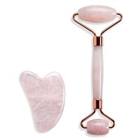 Celluvac Rose Quartz Facial Roller & Gua Sha Set
